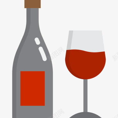 葡萄酒派对53平淡图标图标