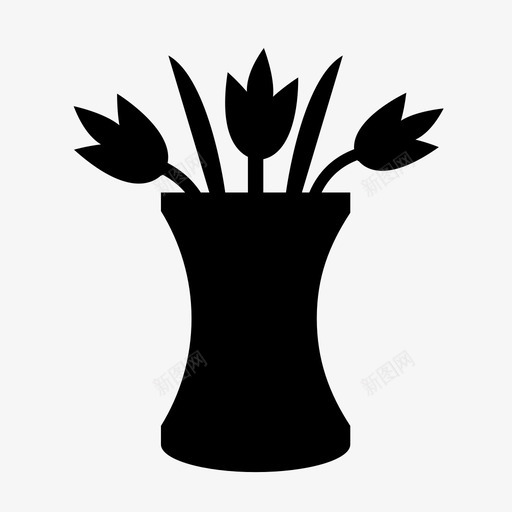 花盆装饰花瓶图标svg_新图网 https://ixintu.com 花瓶 花盆 装饰