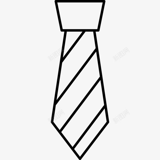 领带商务布料图标svg_新图网 https://ixintu.com 办公室 商业金融线图标 商务 布料 服装 领带