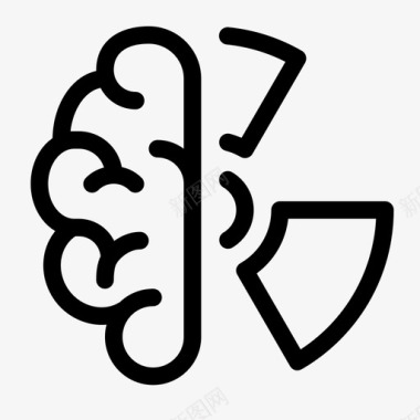 感染大脑辐射图标图标