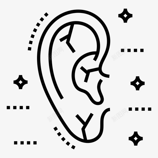 人耳听觉人体器官图标svg_新图网 https://ixintu.com 人体器官 人耳 医用大麻线图标 听觉 器官 细胞 耳科
