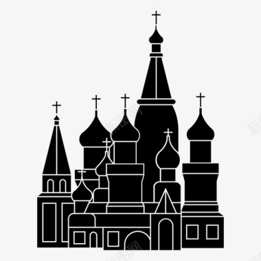 圣巴兹尔大教堂建筑著名的俄罗斯图标图标