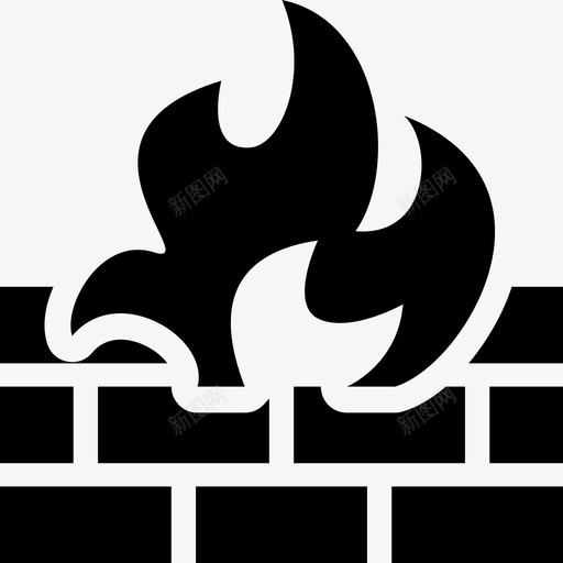 防火墙隐私安全图标svg_新图网 https://ixintu.com 安保 安全 防火墙 隐私