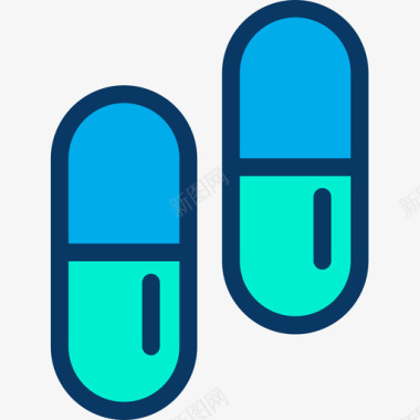 药物医用131线性颜色图标图标