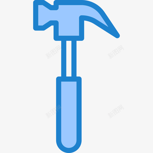 锤子89号结构蓝色图标svg_新图网 https://ixintu.com 89号 结构 蓝色 锤子