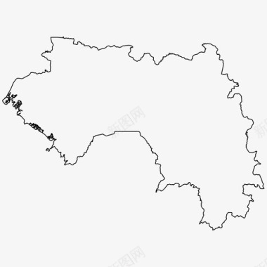 几内亚边界国家图标图标
