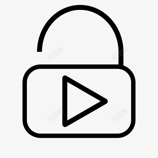 解锁视频其他公共图标svg_新图网 https://ixintu.com 公共 其他 控制 视频 解锁