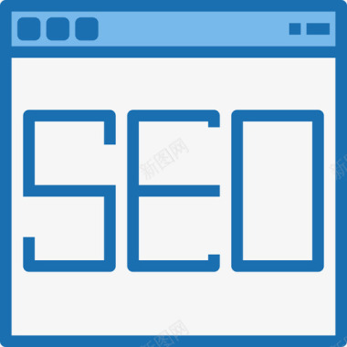 搜索引擎优化浏览器和界面9蓝色图标图标