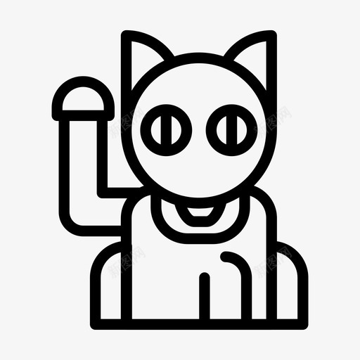 曼尼基内科装饰日本猫图标svg_新图网 https://ixintu.com 幸运 日本猫 曼尼基内科 装饰