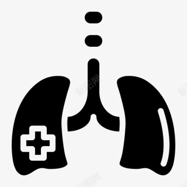 肺医学呼吸图标图标