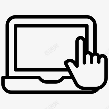 笔记本电脑手指手势图标图标