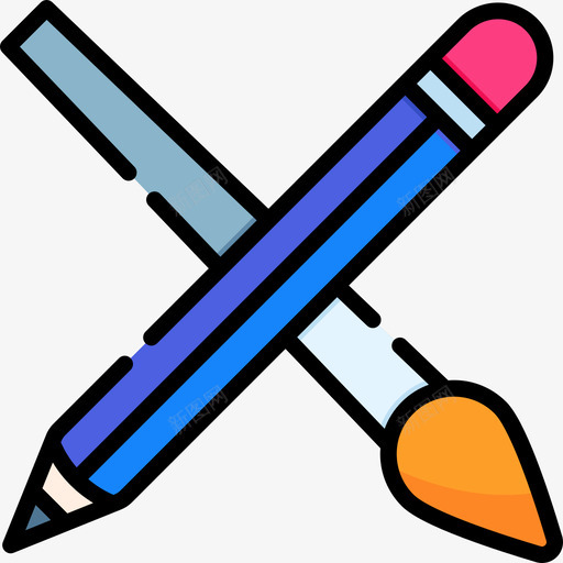 铅笔印刷16线颜色图标svg_新图网 https://ixintu.com 印刷16 线颜色 铅笔