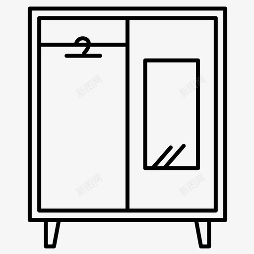 室内衣柜家具图标svg_新图网 https://ixintu.com 室内 家具 衣柜