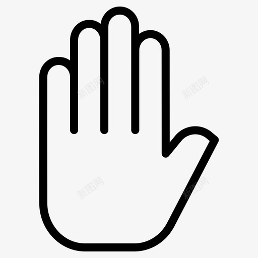 手手指手势图标svg_新图网 https://ixintu.com 停下 手势 手指