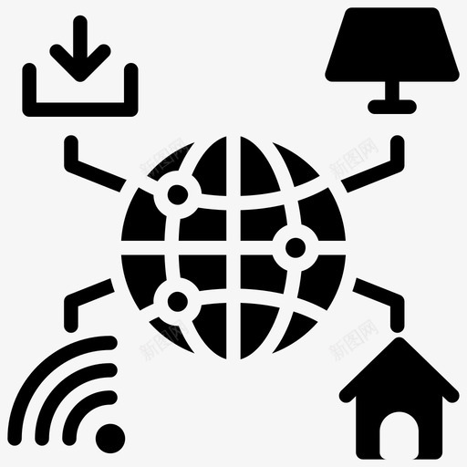 全球网络商业网络全球接入图标svg_新图网 https://ixintu.com 云计算 全球 全球网 商业 商业网 商务 图标 在线 接入 数据 网络
