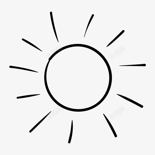 太阳手绘天空图标svg_新图网 https://ixintu.com 夏天 天空 太阳 手绘 海滩 阳光