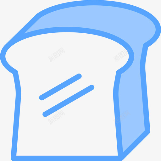 面包食物115蓝色图标svg_新图网 https://ixintu.com 蓝色 面包 食物115