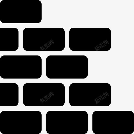 墙砌块砖图标svg_新图网 https://ixintu.com 图案 大纲 杂项 砌块 结构