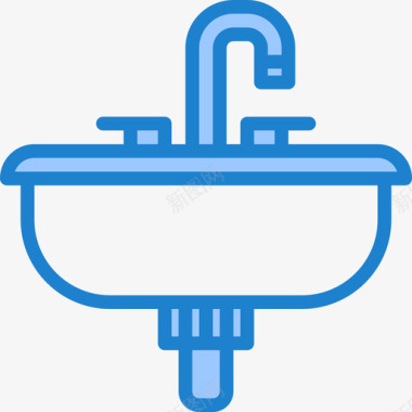 水槽家用18蓝色图标图标