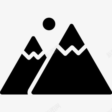 山极端自然图标图标