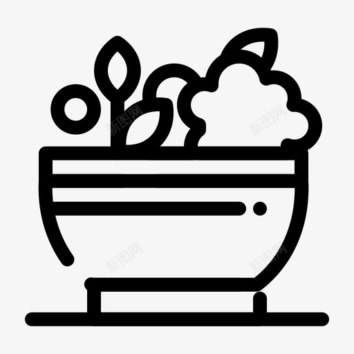 草药碗药物图标svg_新图网 https://ixintu.com 天然 碗 网络界面2月收集 草药 药物 蔬菜