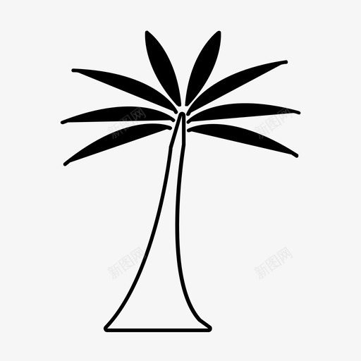树自然棕榈树图标svg_新图网 https://ixintu.com 树 棕榈树 植物 自然