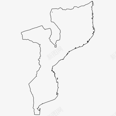 莫桑比克边界国家图标图标