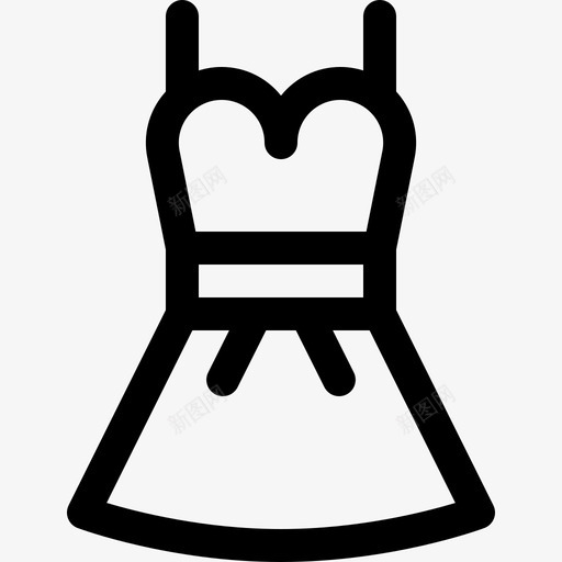 连衣裙缝纫27直线图标svg_新图网 https://ixintu.com 直线 缝纫 连衣裙