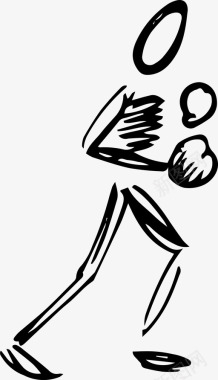 拳击手拳击格斗图标图标