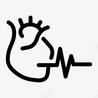 心脏动脉心脏病学图标图标