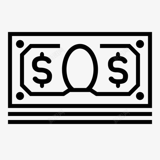 美元现金货币货币金融图标svg_新图网 https://ixintu.com 美元现金 货币 货币金融