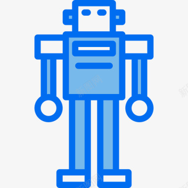 机器人玩具8蓝色图标图标