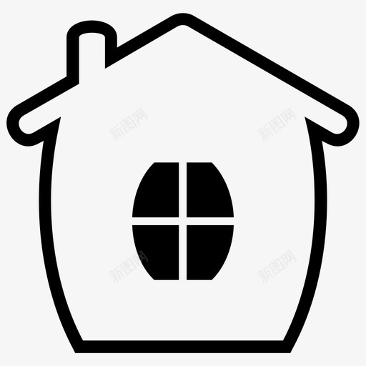 家建筑物家庭图标svg_新图网 https://ixintu.com 地方 家 家庭 建筑物 简陋的房子
