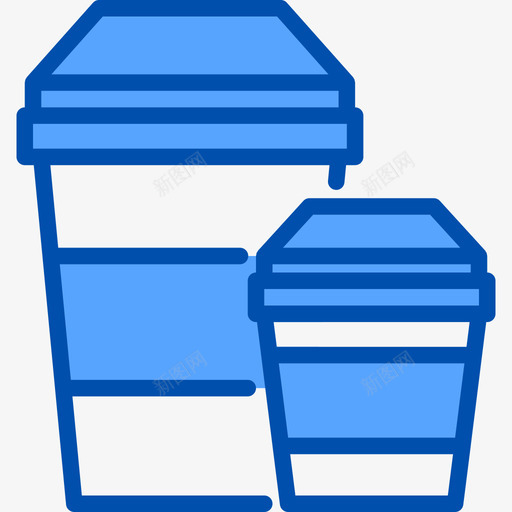 咖啡杯食品和饮料8蓝色图标svg_新图网 https://ixintu.com 咖啡杯 蓝色 食品 饮料