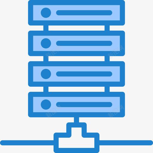 服务器数据和网络5蓝色图标svg_新图网 https://ixintu.com 数据和网络5 服务器 蓝色