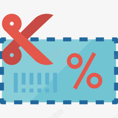 优惠券超市27号扁平图标图标