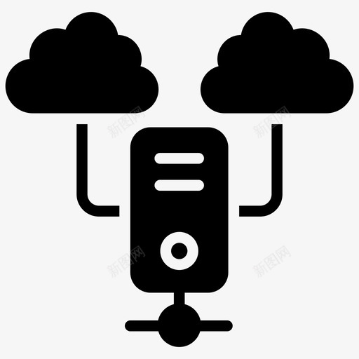 云服务器云计算云数据图标svg_新图网 https://ixintu.com 云托管 云技术 云数据 云服务器 云网络 云计算 云计算字形图标