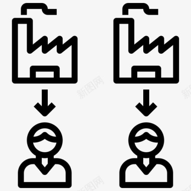 垄断代理顾客图标图标