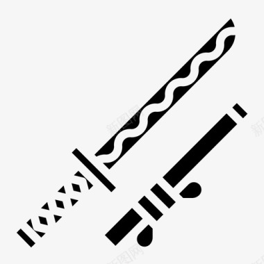 武士刀日语剑图标图标