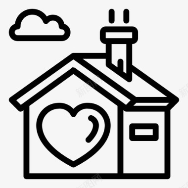 爱房子家庭家图标图标