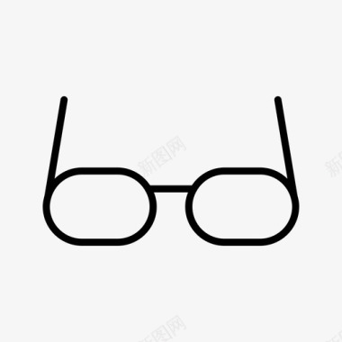 眼镜双筒眼镜视觉图标图标