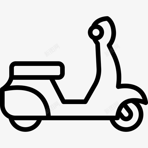 滑板车交通工具汽车图标svg_新图网 https://ixintu.com 交通工具 摩托车 汽车 滑板车