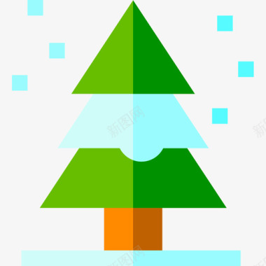 圣诞树圣诞城10公寓图标图标