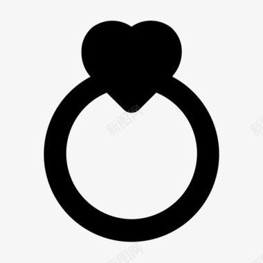 戒指爱情浪漫图标图标
