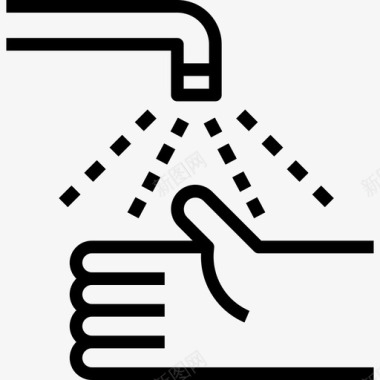 洗手清洁和家务5线性图标图标