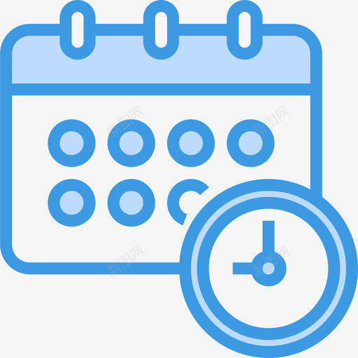 日历商务管理34蓝色图标svg_新图网 https://ixintu.com 商务管理 日历 蓝色