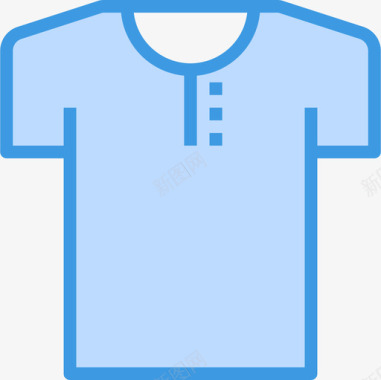 衬衫衣服87蓝色图标图标