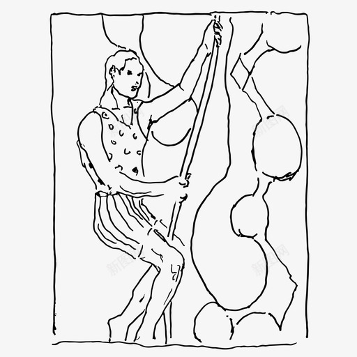 夏装攀岩艺术作品绘画图标svg_新图网 https://ixintu.com 人物 夏装攀岩 彼得帕苏蒂诺的艺术作品系列 服装 绘画 艺术作品