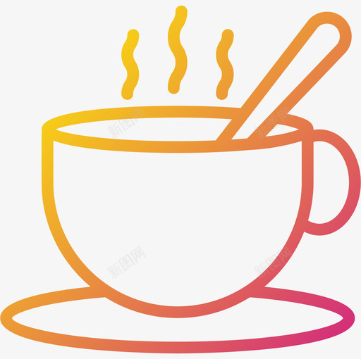 咖啡杯商务元素5渐变图标svg_新图网 https://ixintu.com 咖啡杯 商务元素5 渐变
