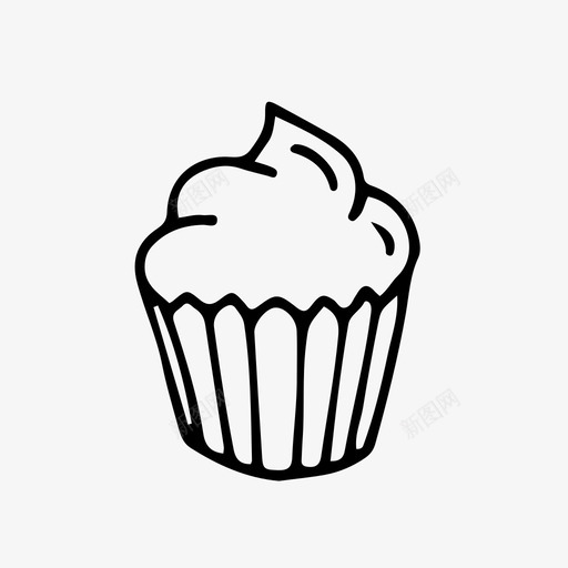 奶油蛋糕糕点纸杯蛋糕图标svg_新图网 https://ixintu.com 奶油蛋糕 糕点 纸杯蛋糕